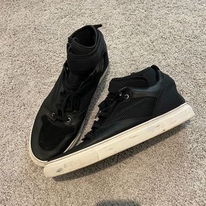 Balenciaga Leather and Neoprene High Top Sneakers - Size 12